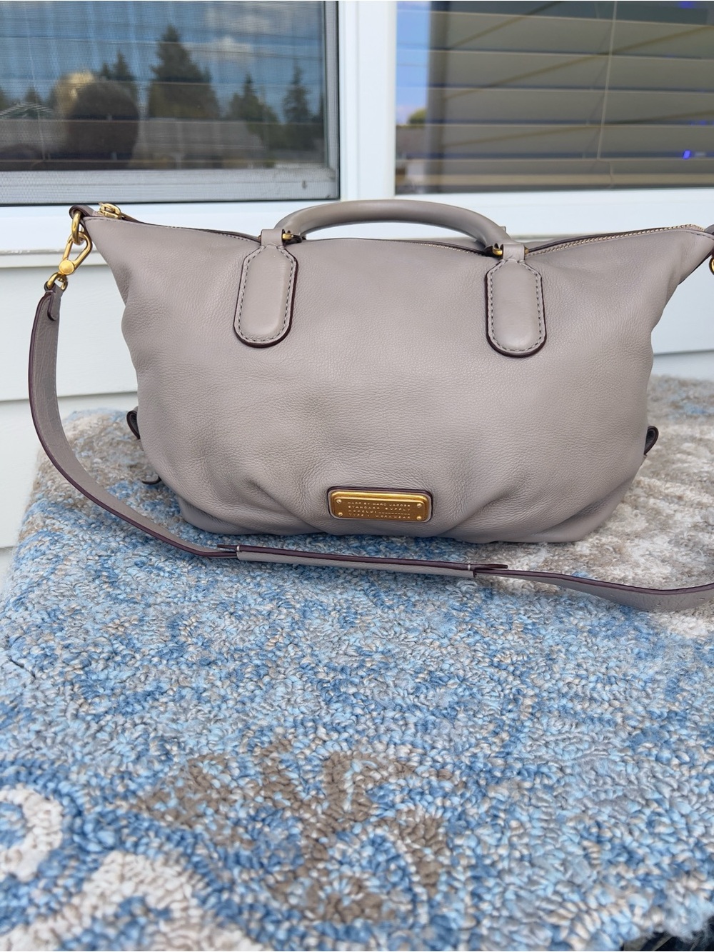 Soft Pebbled Marc by Marc Jacob’s Q Fran Satchel in Taupe - Picture 1 of 7